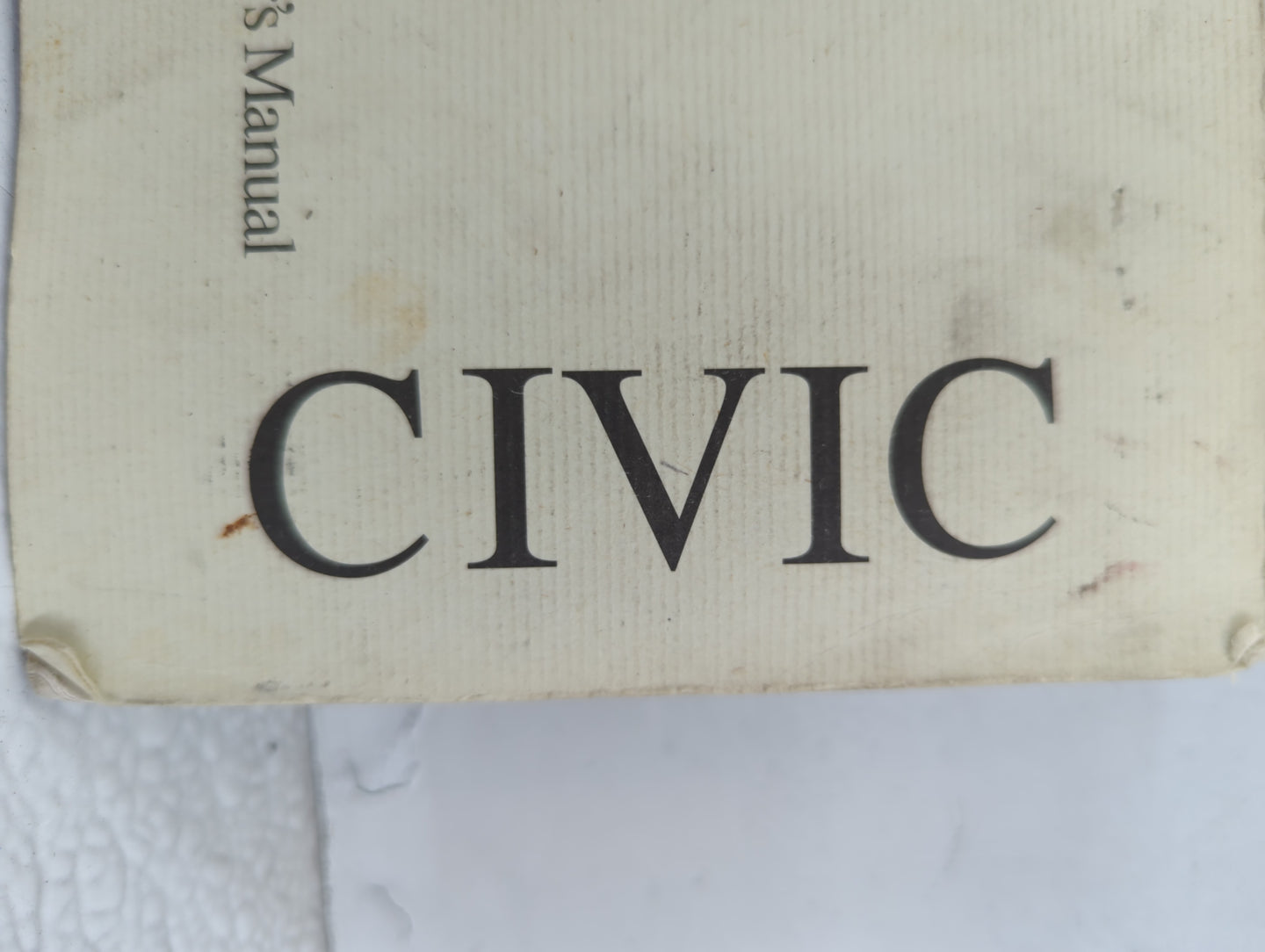 1998 Honda Civic Owners Manual Book Guide P/N:00X31-S01-6200 OEM Used Auto Parts - Oemusedautoparts1.com