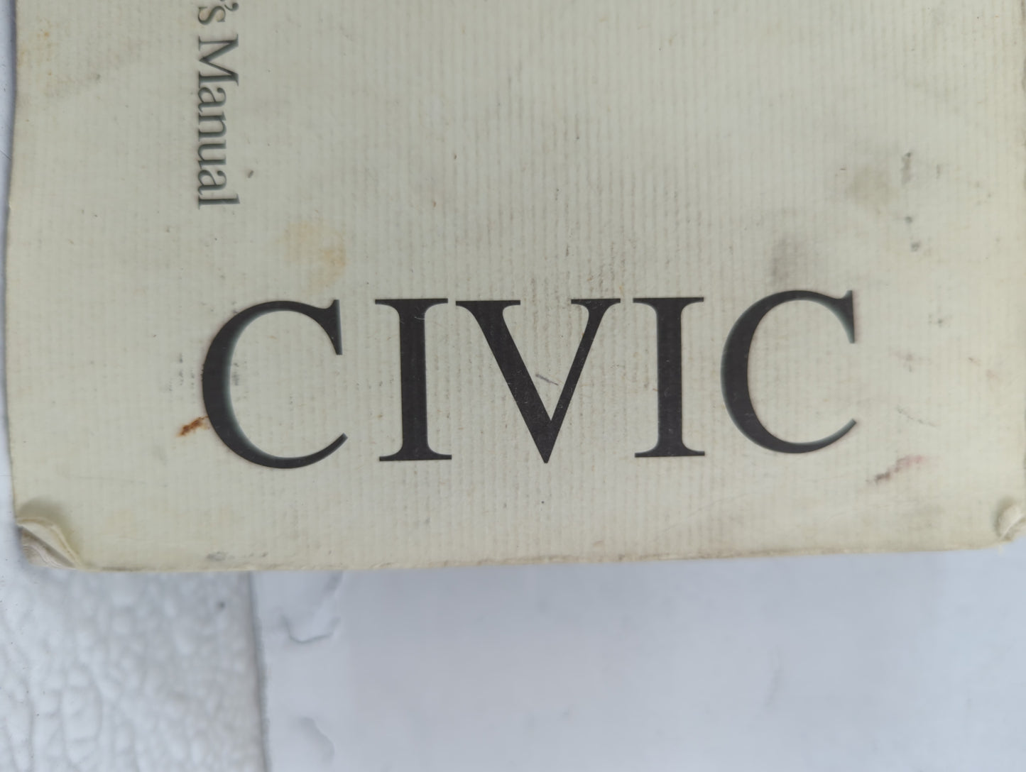 1998 Honda Civic Owners Manual Book Guide P/N:00X31-S01-6200 OEM Used Auto Parts - Oemusedautoparts1.com