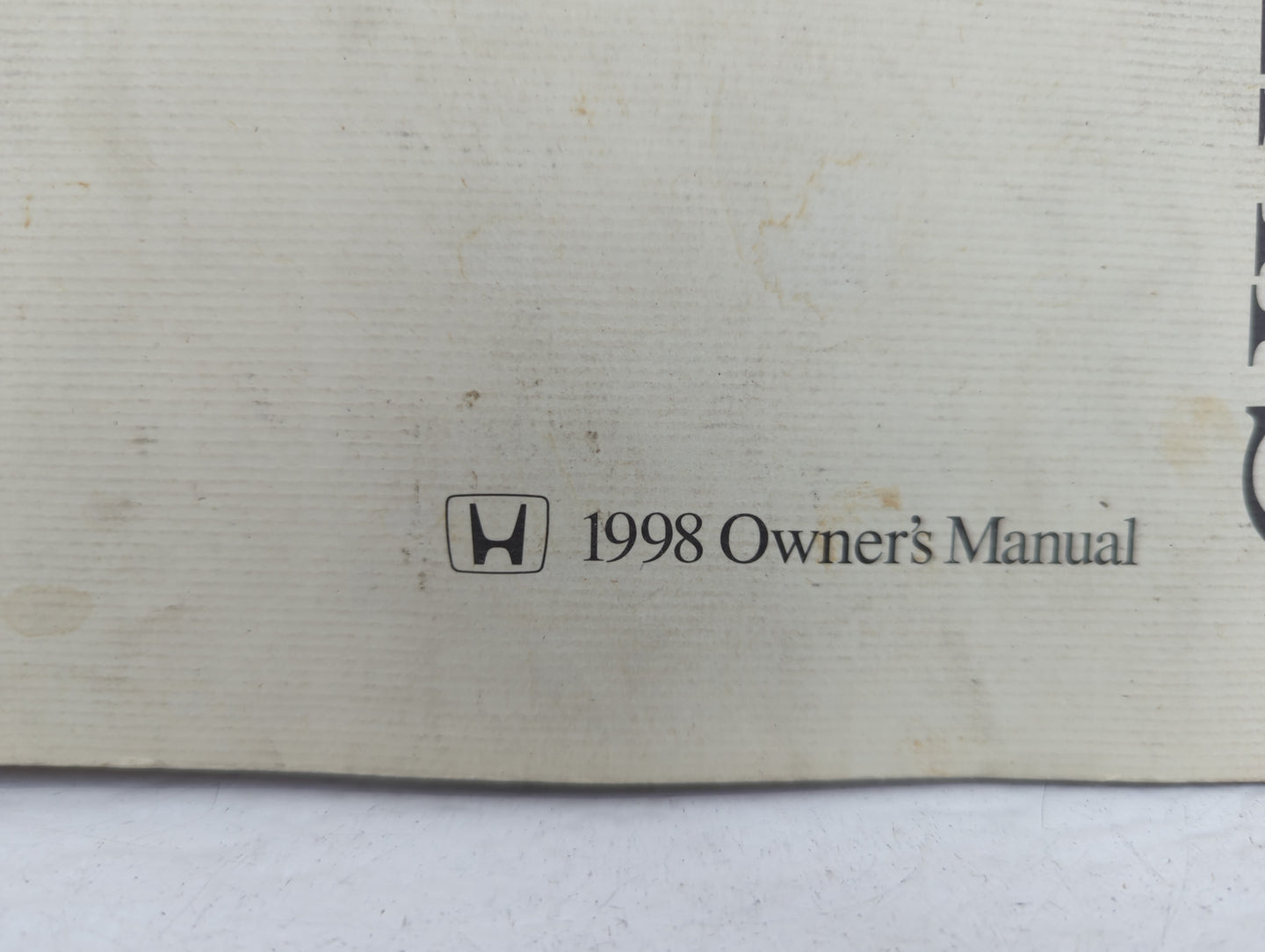 1998 Honda Civic Owners Manual Book Guide P/N:00X31-S01-6200 OEM Used Auto Parts - Oemusedautoparts1.com