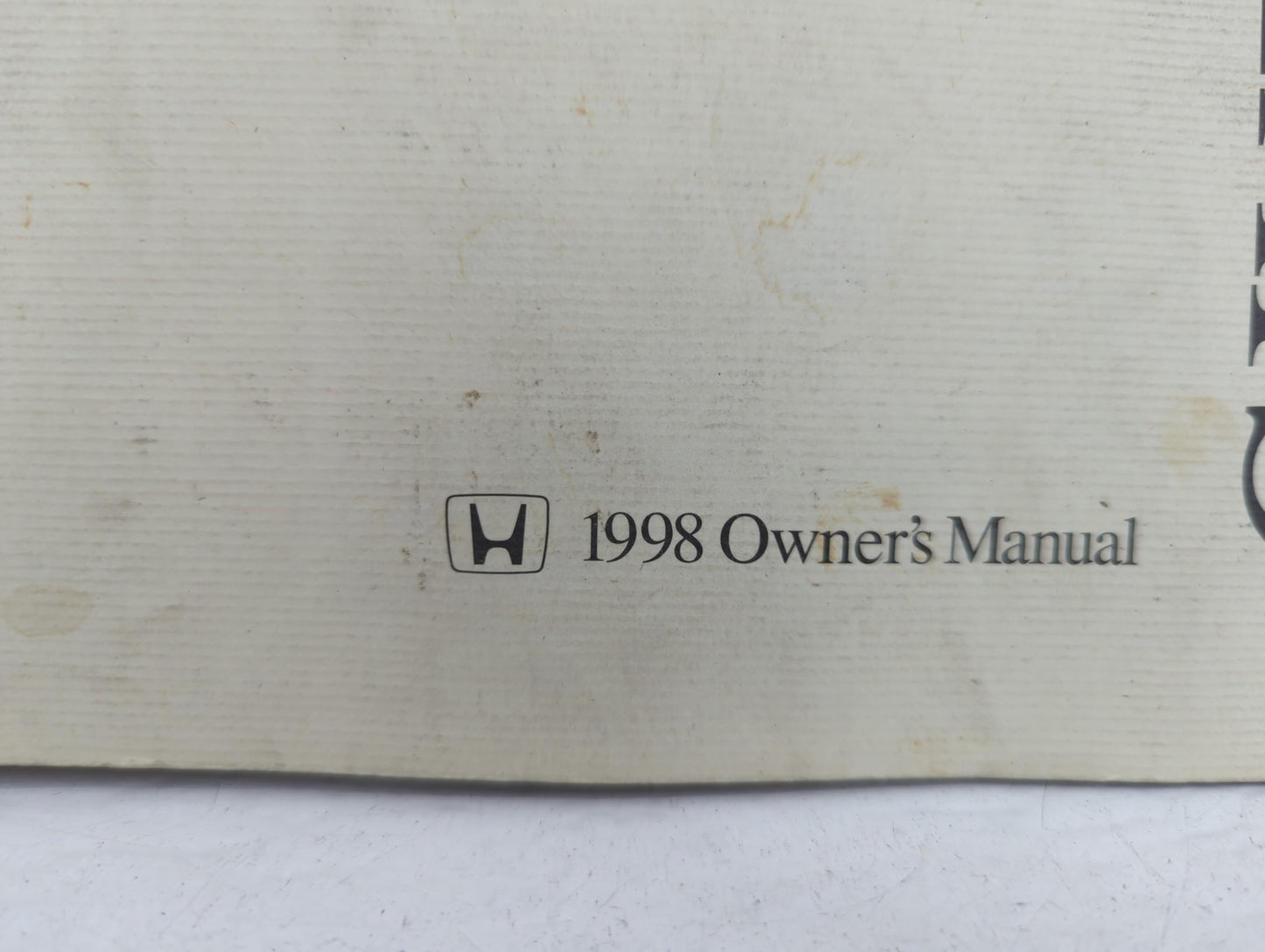 1998 Honda Civic Owners Manual Book Guide P/N:00X31-S01-6200 OEM Used Auto Parts - Oemusedautoparts1.com