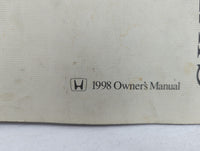1998 Honda Civic Owners Manual Book Guide P/N:00X31-S01-6200 OEM Used Auto Parts - Oemusedautoparts1.com