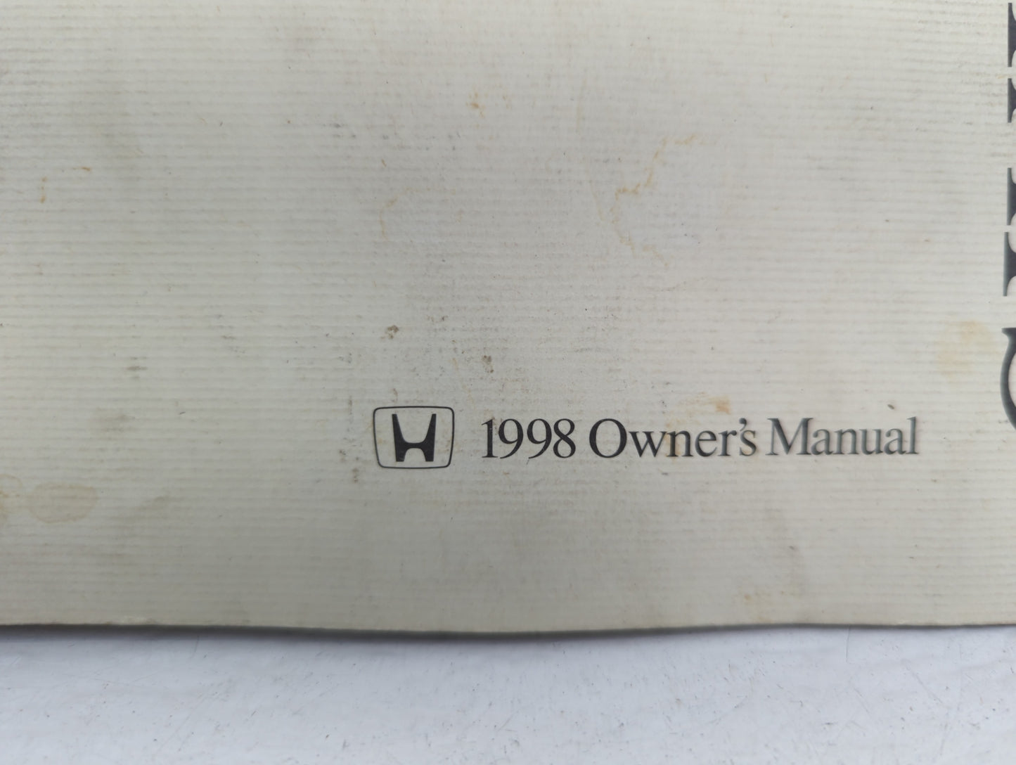 1998 Honda Civic Owners Manual Book Guide P/N:00X31-S01-6200 OEM Used Auto Parts - Oemusedautoparts1.com