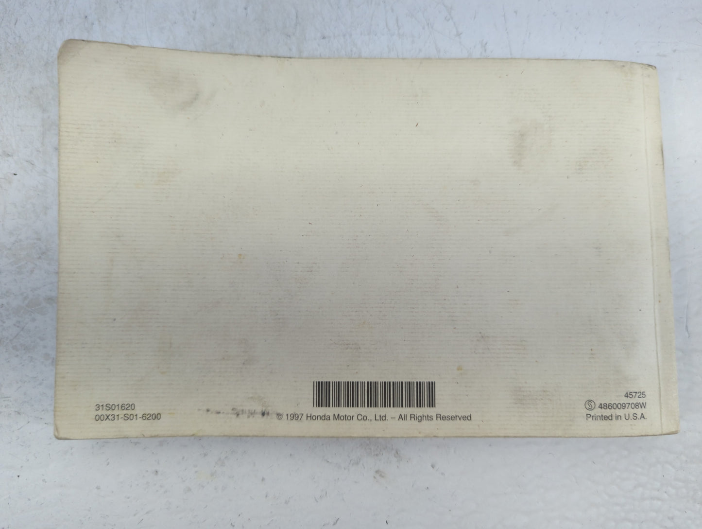 1998 Honda Civic Owners Manual Book Guide P/N:00X31-S01-6200 OEM Used Auto Parts - Oemusedautoparts1.com