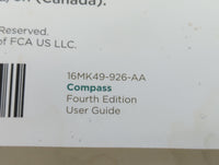 2016 Jeep Compass Owners Manual Book Guide P/N:16MK49-926-AA OEM Used Auto Parts - Oemusedautoparts1.com