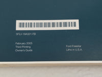 2005 Ford Freestar Owners Manual Book Guide P/N:5F2J-19A321-FB OEM Used Auto Parts - Oemusedautoparts1.com