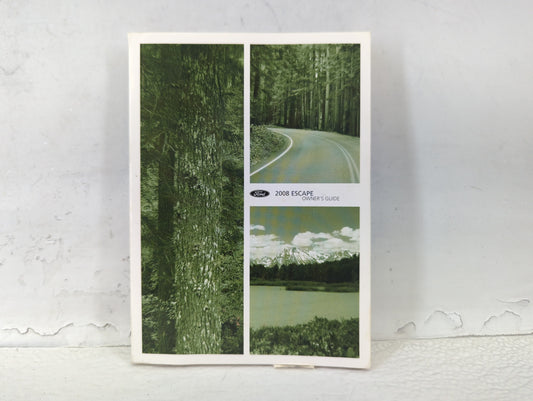 2008 Ford Escape Owners Manual Book Guide P/N:8L8J-19A321-AA OEM Used Auto Parts - Oemusedautoparts1.com