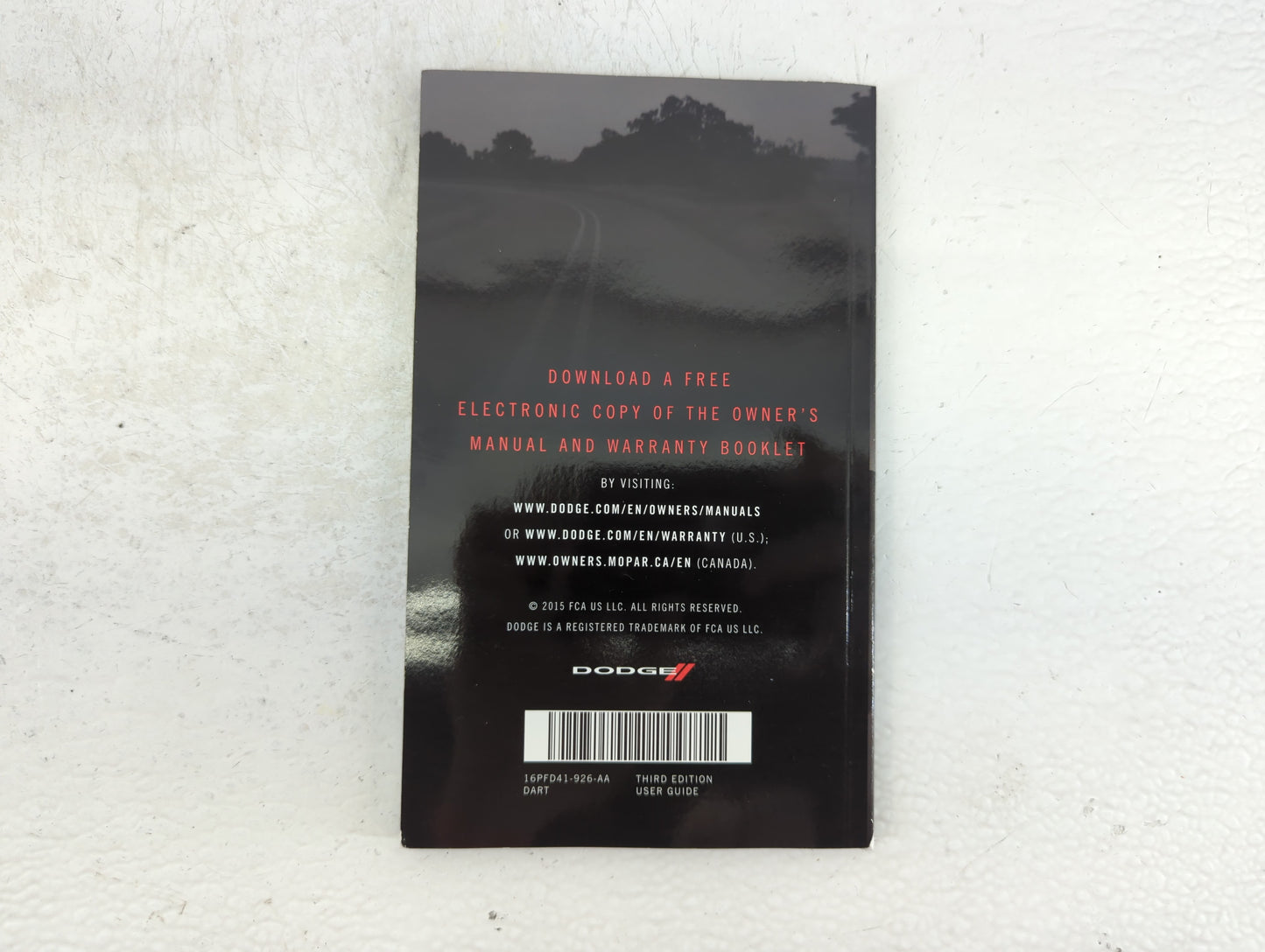 2016 Dodge Dart Owners Manual Book Guide P/N:16PFD41-926-AA OEM Used Auto Parts - Oemusedautoparts1.com