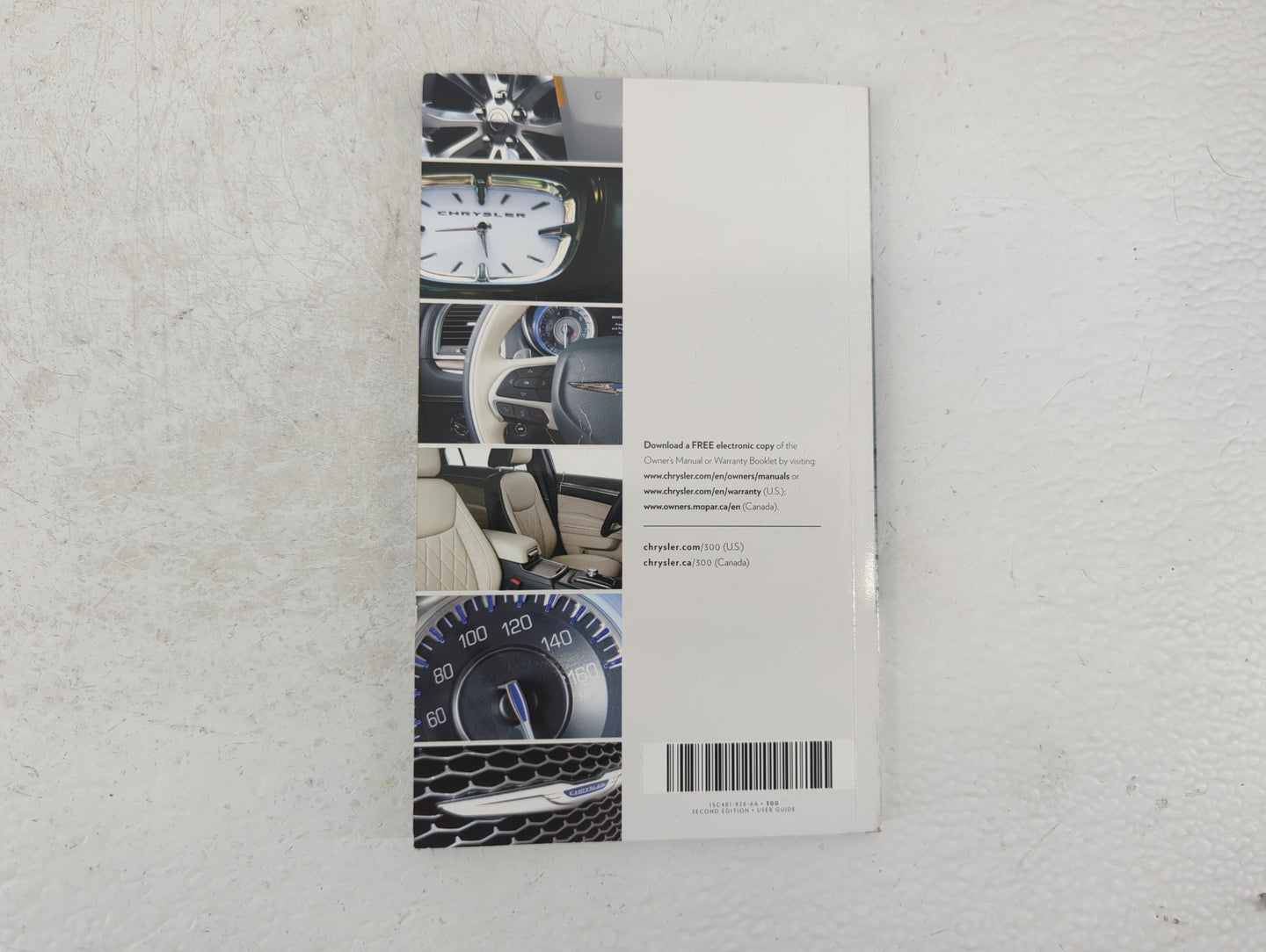 2015 Chrysler 300 Owners Manual Book Guide P/N:15C481-926-AA OEM Used Auto Parts - Oemusedautoparts1.com