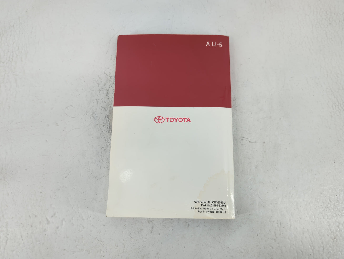 2008 Toyota Camry Owners Manual Book Guide P/N:01999-33760 OEM Used Auto Parts - Oemusedautoparts1.com