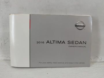 2016 Nissan Altima Owners Manual Book Guide P/N:OM16EA OL33U1 OEM Used Auto Parts - Oemusedautoparts1.com