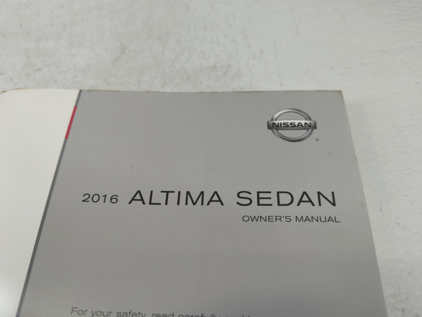 2016 Nissan Altima Owners Manual Book Guide P/N:OM16EA OL33U1 OEM Used Auto Parts - Oemusedautoparts1.com