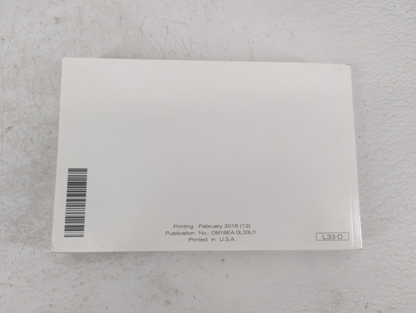 2016 Nissan Altima Owners Manual Book Guide P/N:OM16EA OL33U1 OEM Used Auto Parts - Oemusedautoparts1.com