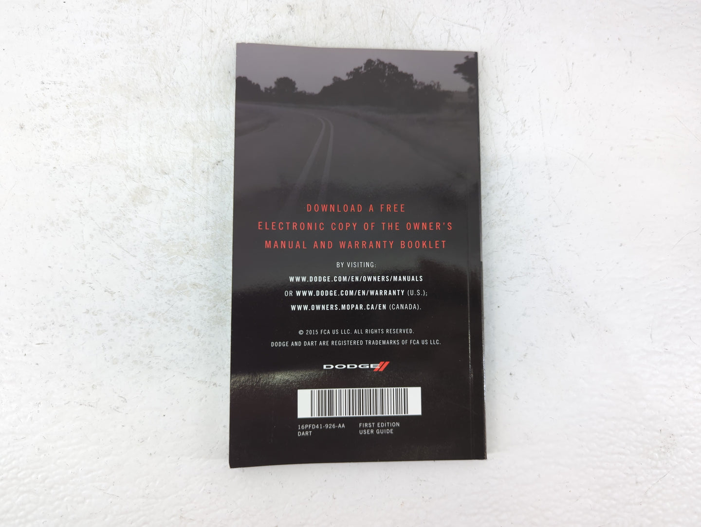 2016 Dodge Dart Owners Manual Book Guide P/N:16PFD41-926-AA OEM Used Auto Parts - Oemusedautoparts1.com