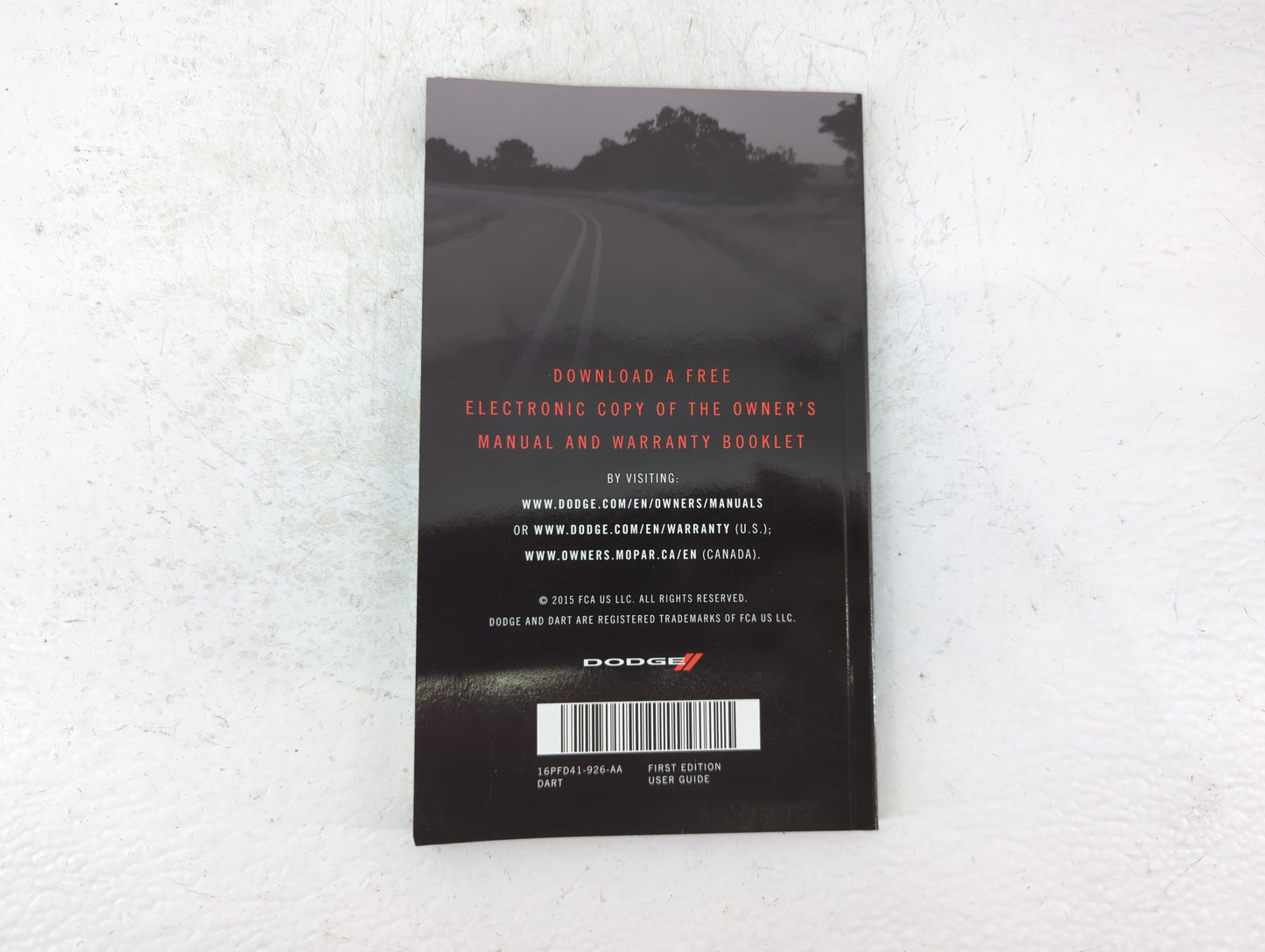 2016 Dodge Dart Owners Manual Book Guide P/N:16PFD41-926-AA OEM Used Auto Parts - Oemusedautoparts1.com