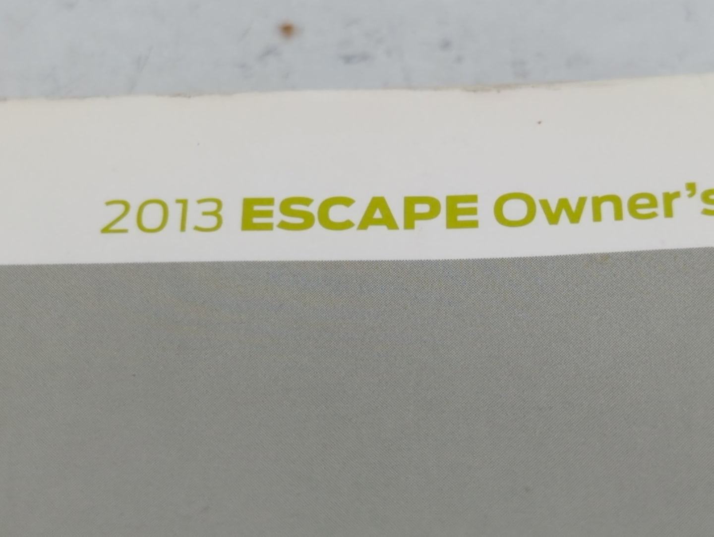 2013 Ford Escape Owners Manual Book Guide P/N:DJ5J 19A321 AA OEM Used Auto Parts - Oemusedautoparts1.com