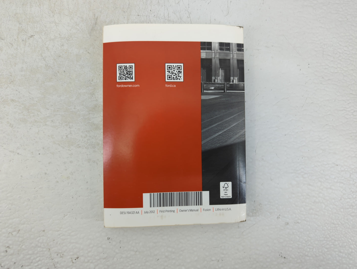 2013 Ford Fusion Owners Manual Book Guide P/N:DE5J 19A321 AA OEM Used Auto Parts - Oemusedautoparts1.com