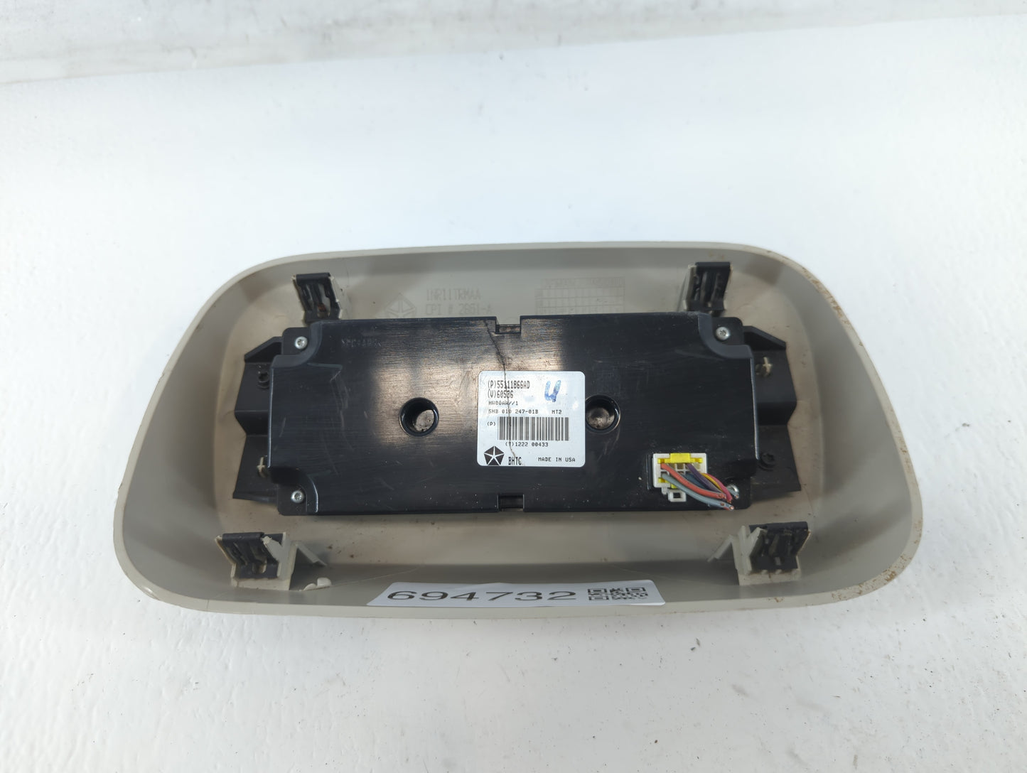 2011-2013 Dodge Durango Climate Control Module Temperature AC/Heater Replacement P/N:55111866AD Fits Fits 2011 2012 2013 OEM Used Auto Parts - Oemusedautoparts1.com