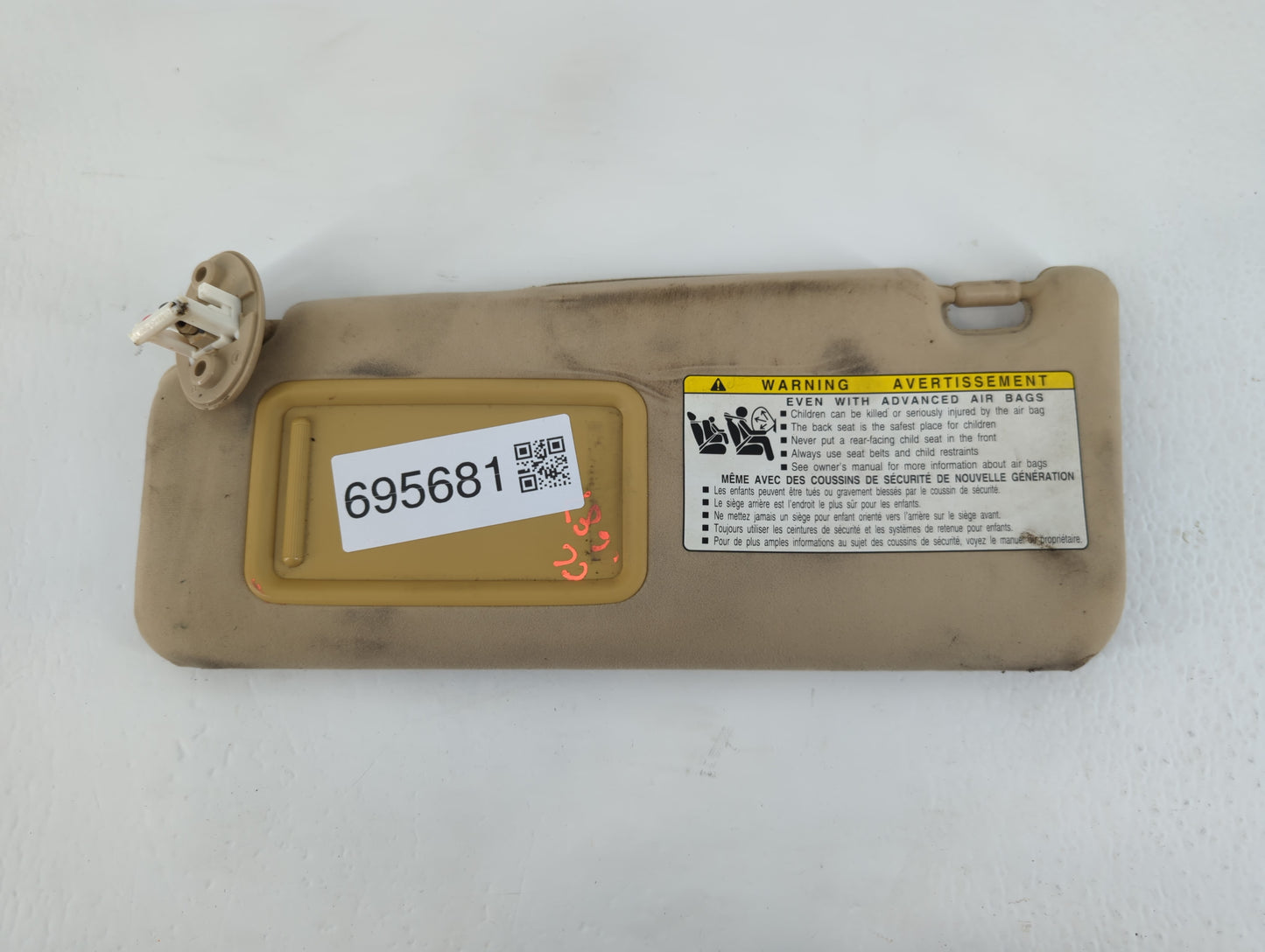 2007-2009 Lexus Is250 Sun Visor Shade Replacement Driver Left Mirror Fits Fits 2007 2008 2009 OEM Used Auto Parts - Oemusedautoparts1.com