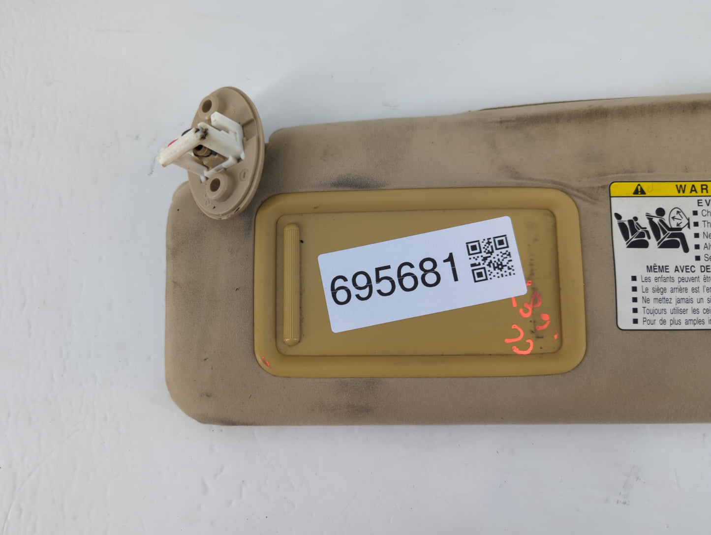 2007-2009 Lexus Is250 Sun Visor Shade Replacement Driver Left Mirror Fits Fits 2007 2008 2009 OEM Used Auto Parts - Oemusedautoparts1.com