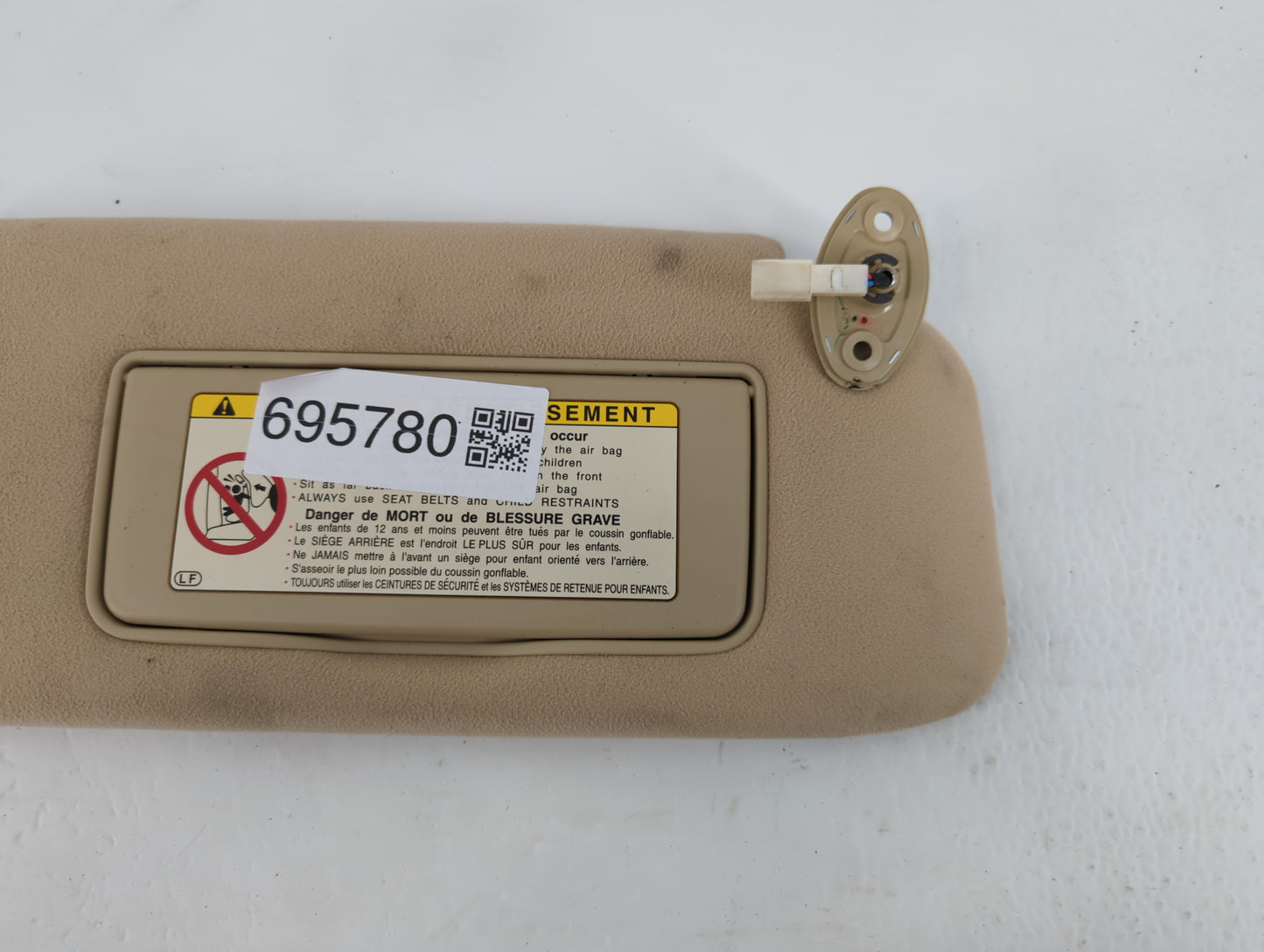 2001-2006 Lexus Ls430 Sun Visor Shade Replacement Passenger Right Mirror Fits Fits 2001 2002 2003 2004 2005 2006 OEM Used Auto Parts - Oemusedautoparts1.com