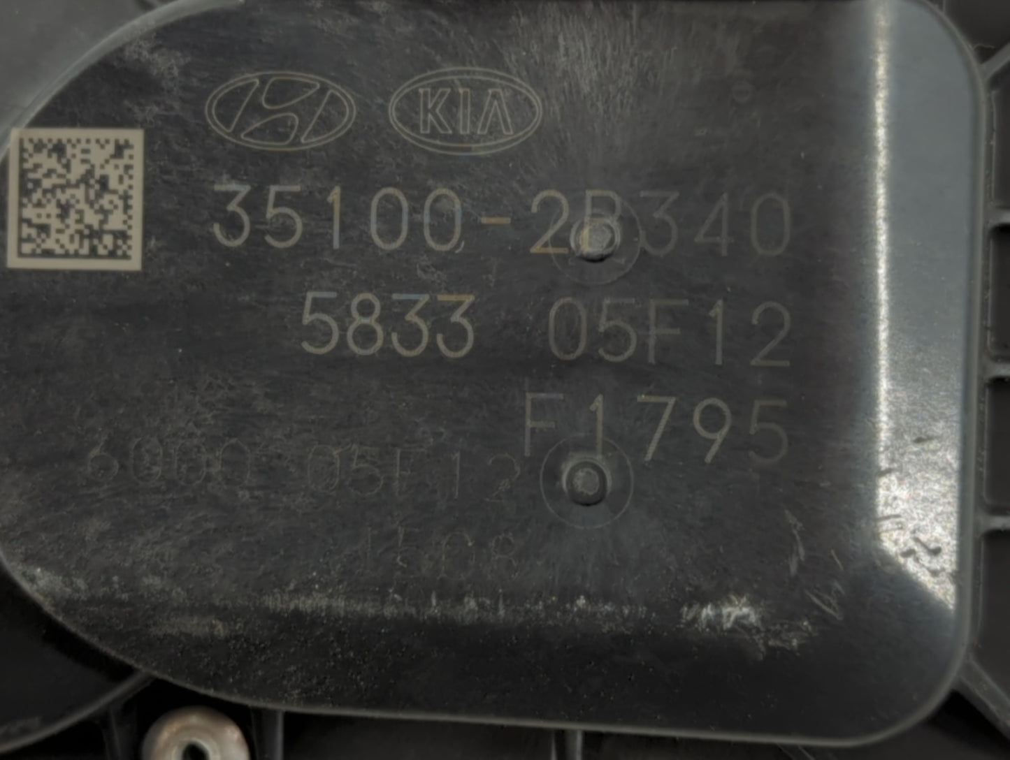 2017-2022 Kia Forte Throttle Body P/N:35100-2B340 Fits Fits 2015 2016 2017 2018 2019 2020 2021 2022 OEM Used Auto Parts - Oemusedautoparts1.com