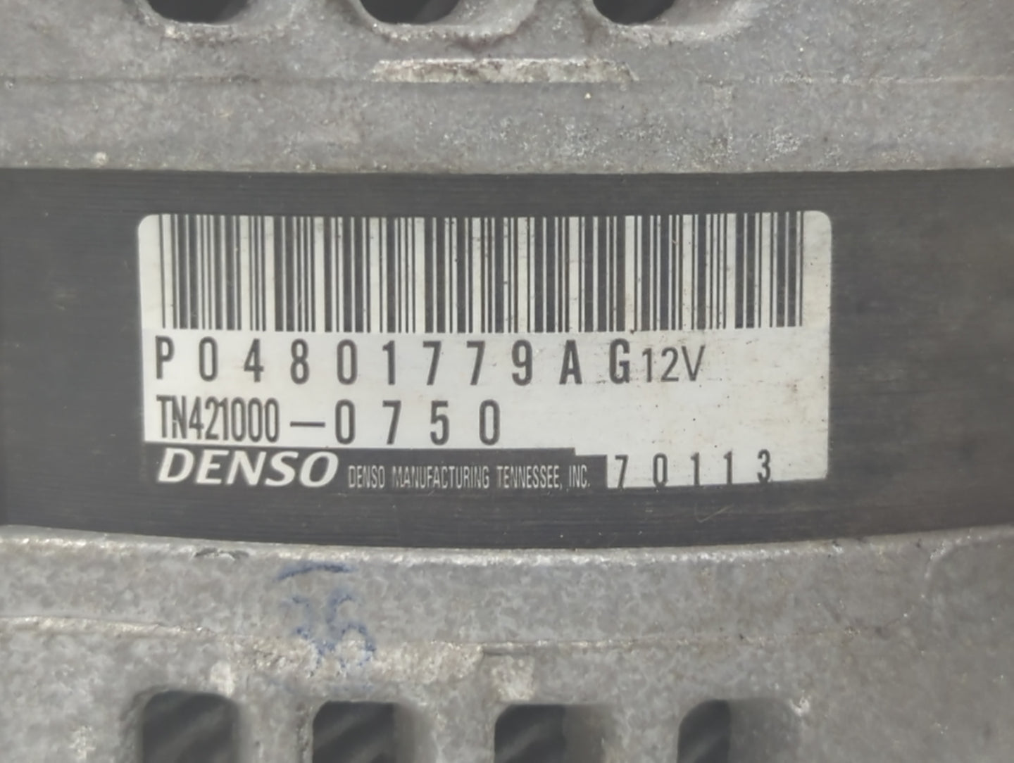 2011-2015 Dodge Durango Alternator Replacement Generator Charging Assembly Engine OEM P/N:421000-0750 P04801779AG Fits OEM Used Auto Parts - Oemusedautoparts1.com