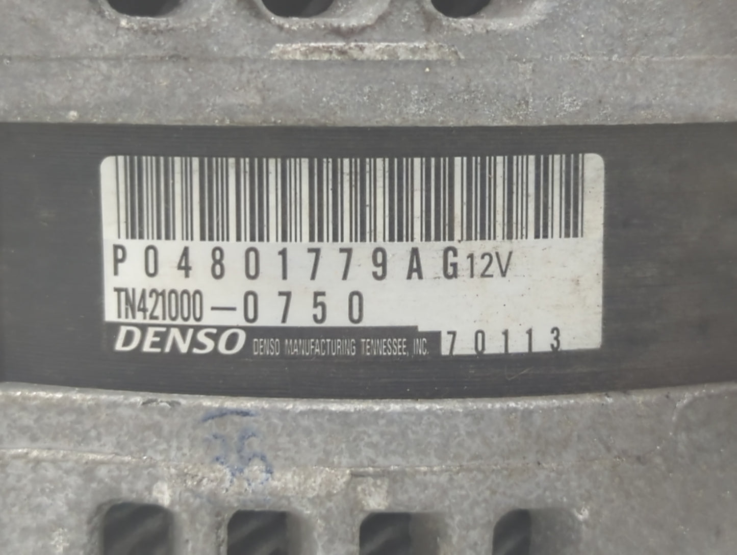 2011-2015 Dodge Durango Alternator Replacement Generator Charging Assembly Engine OEM P/N:421000-0750 P04801779AG Fits OEM Used Auto Parts - Oemusedautoparts1.com