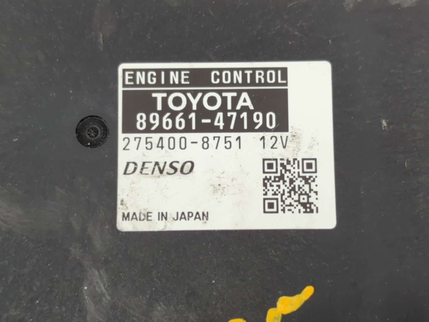 2012-2013 Toyota Prius PCM Engine Control Computer ECU ECM PCU OEM P/N:275400-8751 89661-47190 Fits Fits 2012 2013 OEM Used Auto Parts - Oemusedautoparts1.com