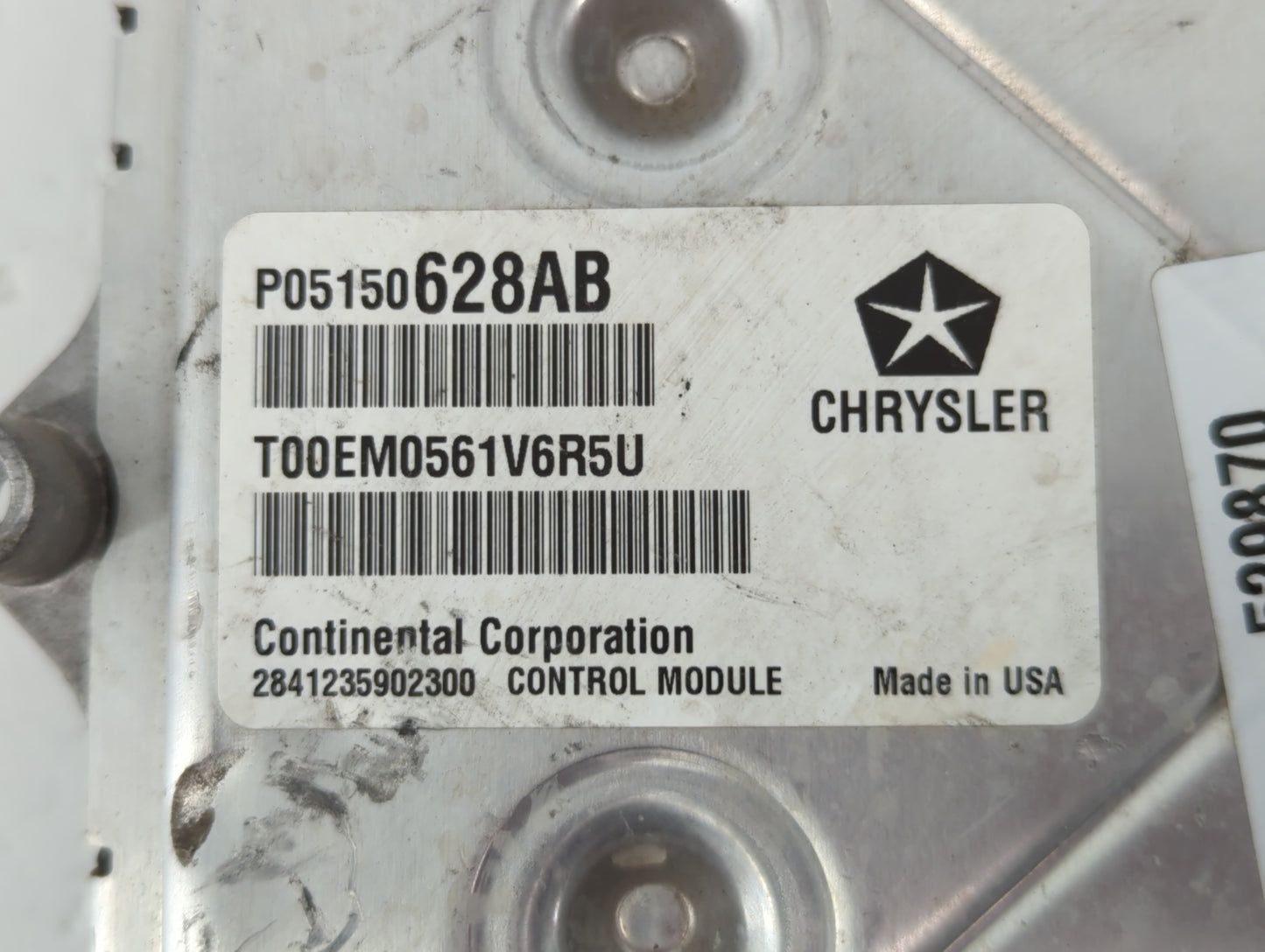 2011 Chrysler 200 PCM Engine Control Computer ECU ECM PCU OEM P/N:P68057013AE P05150628AB Fits OEM Used Auto Parts - Oemusedautoparts1.com