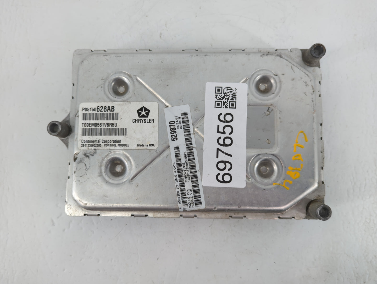 2011 Chrysler 200 PCM Engine Control Computer ECU ECM PCU OEM P/N:P68057013AE P05150628AB Fits OEM Used Auto Parts - Oemusedautoparts1.com