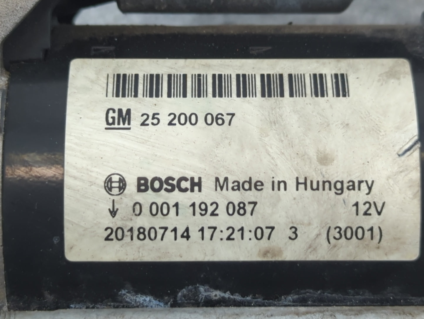 2014-2021 Buick Encore Car Starter Motor Solenoid OEM P/N:20180714 25 200 067 Fits Fits 2014 2015 2016 2017 2018 2019 2020 2021 OEM Used Auto Parts - Oemusedautoparts1.com