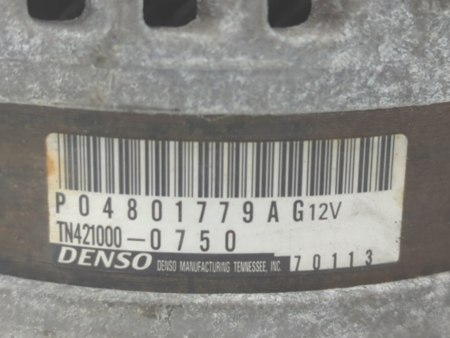 2011-2015 Dodge Durango Alternator Replacement Generator Charging Assembly Engine OEM P/N:P04801779AG Fits OEM Used Auto Parts - Oemusedautoparts1.com
