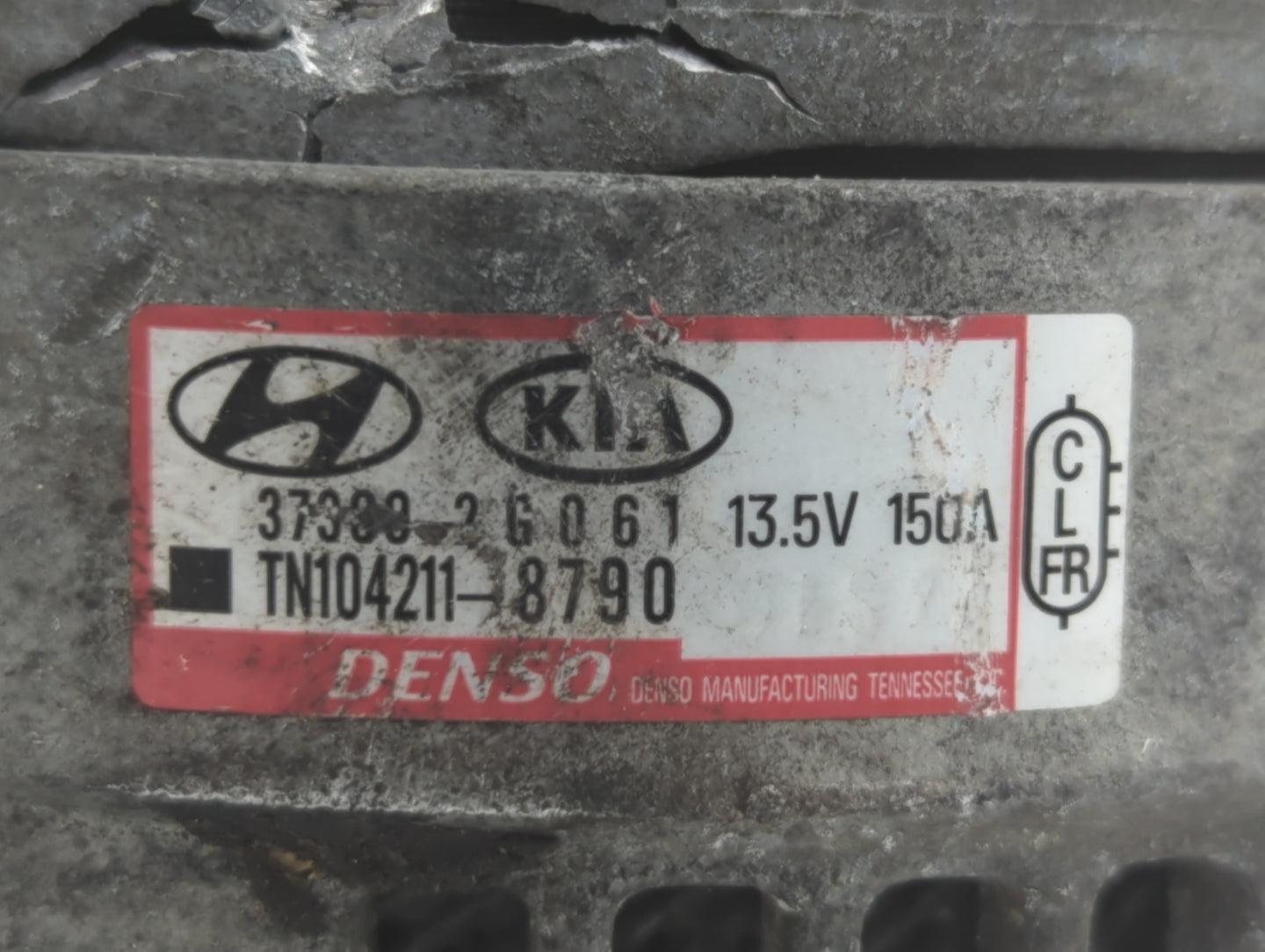 2015-2019 Hyundai Sonata Alternator Replacement Generator Charging Assembly Engine OEM P/N:37300-2G061 Fits OEM Used Auto Parts - Oemusedautoparts1.com
