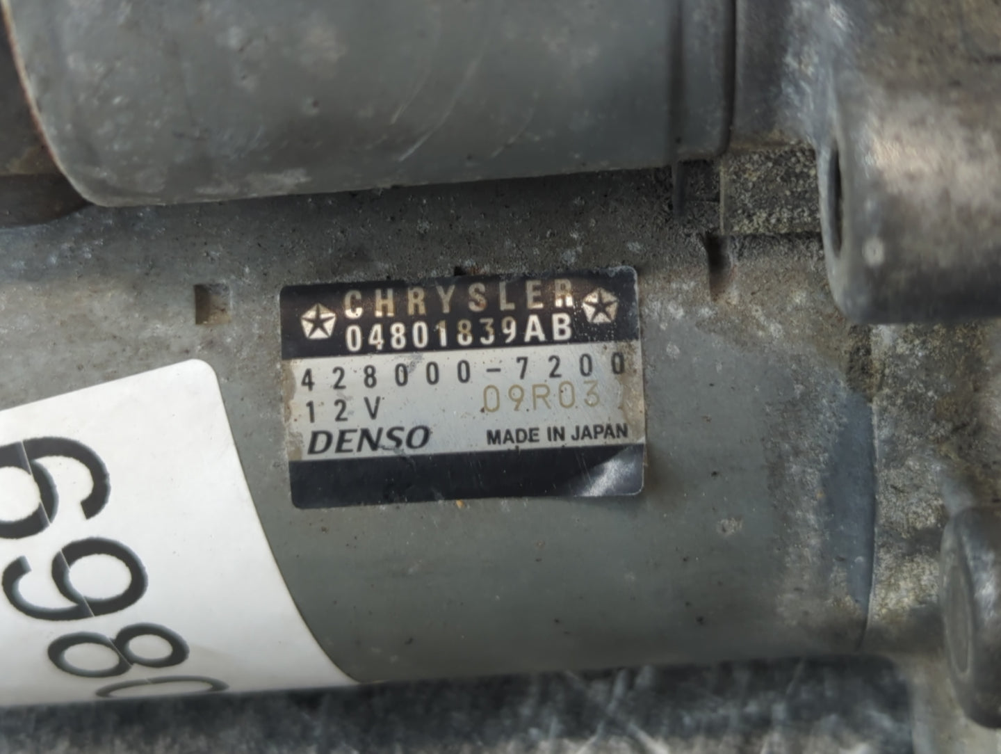 2015-2017 Chrysler 200 Car Starter Motor Solenoid OEM P/N:428000-7200 04801839AB Fits OEM Used Auto Parts - Oemusedautoparts1.com