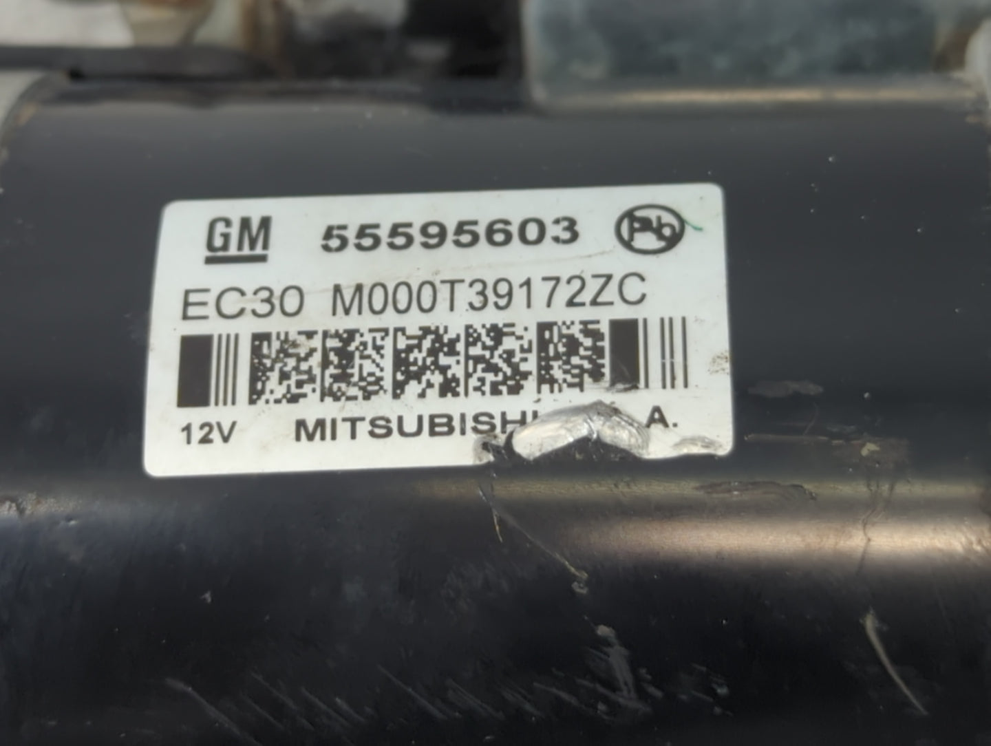 2011-2016 Chevrolet Cruze Car Starter Motor Solenoid OEM P/N:M000T39172ZC 55595603 Fits OEM Used Auto Parts - Oemusedautoparts1.com