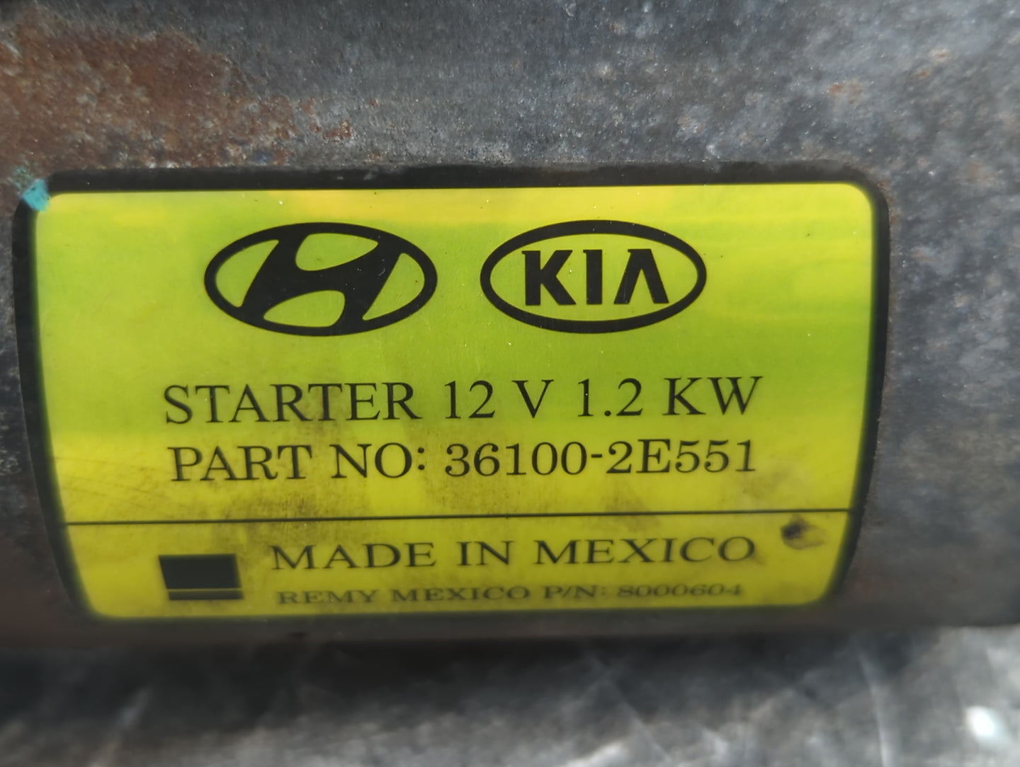 2014-2020 Hyundai Elantra Car Starter Motor Solenoid OEM P/N:36100-2E551 Fits Fits 2014 2015 2016 2017 2018 2019 2020 OEM Used Auto Parts - Oemusedautoparts1.com