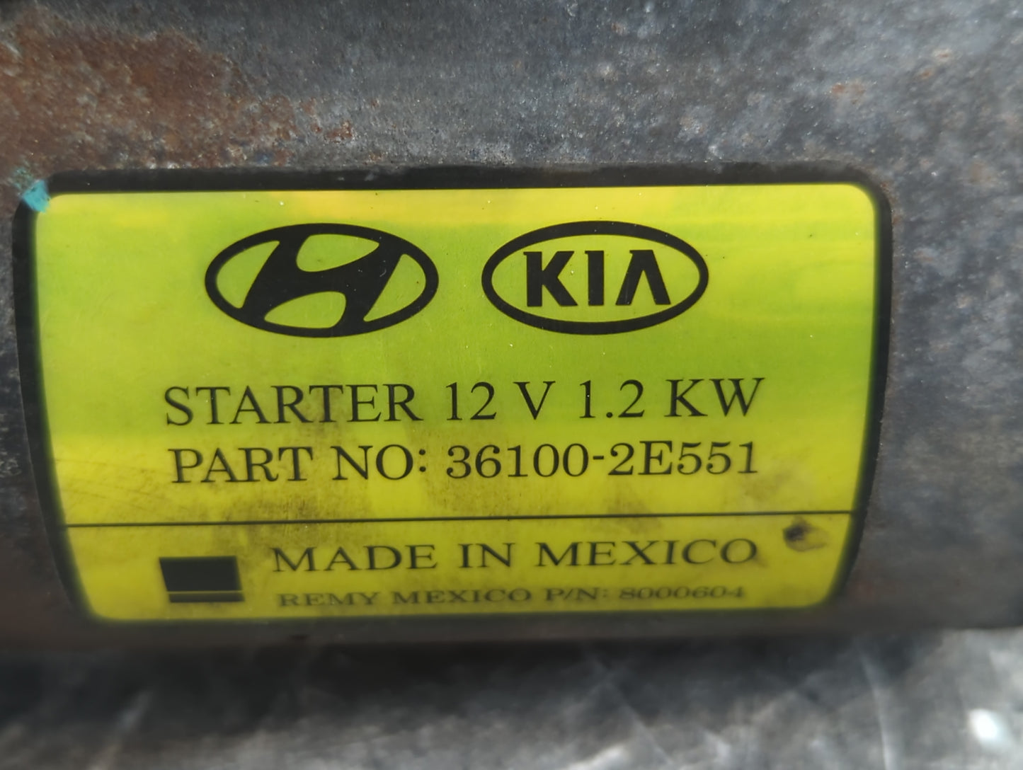 2014-2020 Hyundai Elantra Car Starter Motor Solenoid OEM P/N:36100-2E551 Fits Fits 2014 2015 2016 2017 2018 2019 2020 OEM Used Auto Parts - Oemusedautoparts1.com