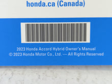 2023 Honda Accord Owners Manual Book Guide P/N:00X31-30B-6010 0M-21160, 3130B601 OEM Used Auto Parts