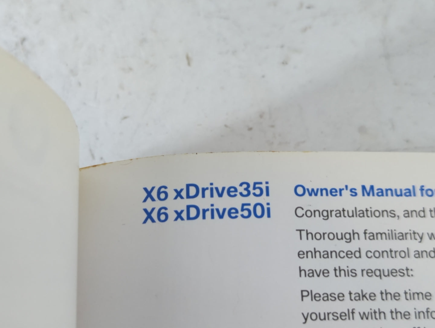 2008 Bmw X6 Owners Manual Book Guide OEM Used Auto Parts - Oemusedautoparts1.com