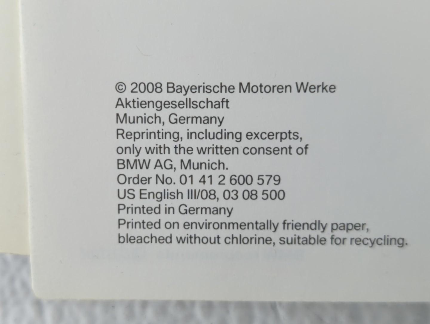 2008 Bmw X6 Owners Manual Book Guide OEM Used Auto Parts - Oemusedautoparts1.com
