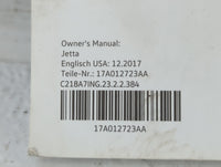 2019 Volkswagen Jetta Owners Manual Book Guide P/N:17A012723AA OEM Used Auto Parts - Oemusedautoparts1.com