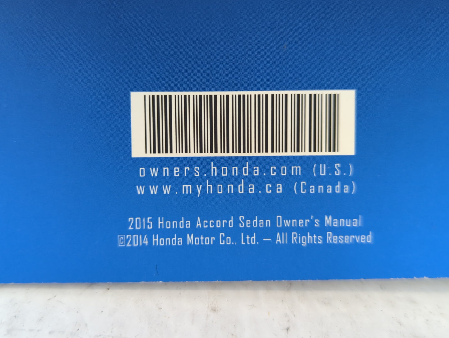 2015 Honda Accord Owners Manual Book Guide P/N:00X31-T2A-6200 31T2A620 OEM Used Auto Parts - Oemusedautoparts1.com