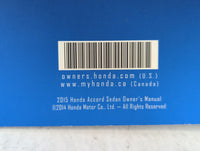 2015 Honda Accord Owners Manual Book Guide P/N:00X31-T2A-6200 31T2A620 OEM Used Auto Parts - Oemusedautoparts1.com