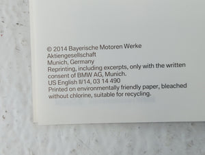 2014 Bmw X4 Owners Manual Book Guide OEM Used Auto Parts