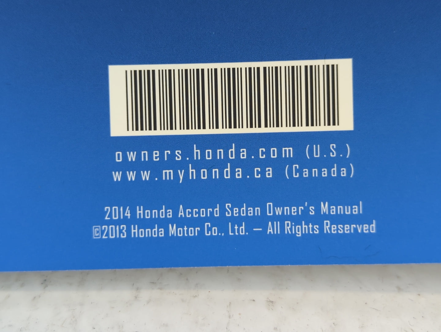 2014 Honda Accord Owners Manual Book Guide P/N:00X31-T2A-6100 31T2A610 OEM Used Auto Parts - Oemusedautoparts1.com