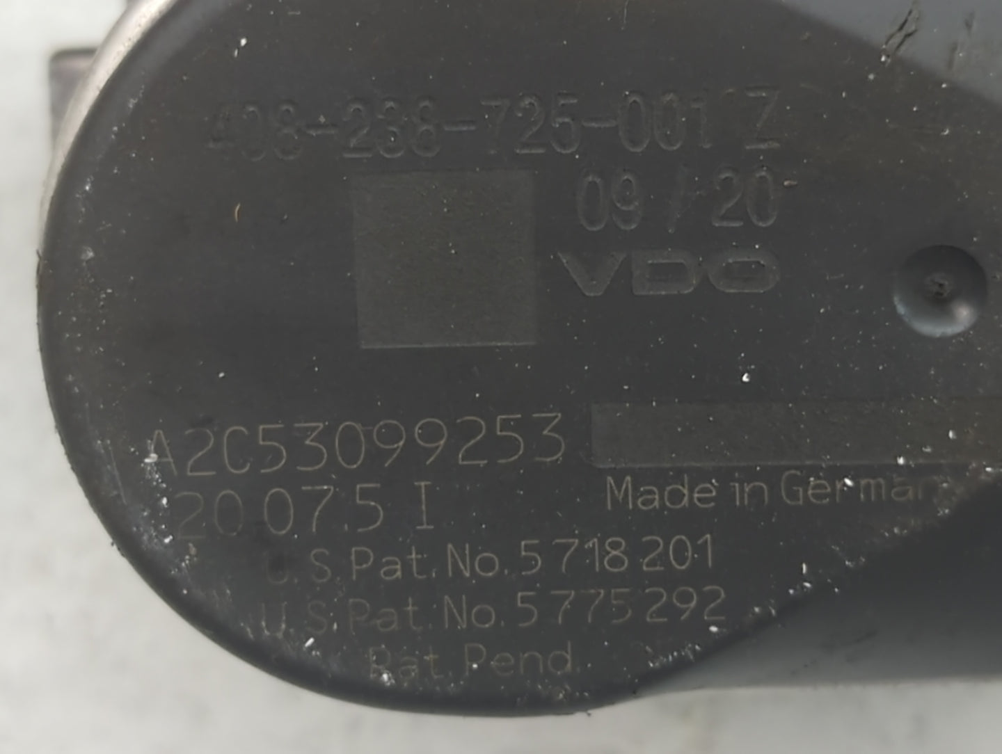 2008-2010 Chrysler Town & Country Throttle Body P/N:408-238-725-001 A2C53099253 Fits Fits 2006 2007 2008 2009 2010 2011 OEM Used Auto Parts - Oemusedautoparts1.com