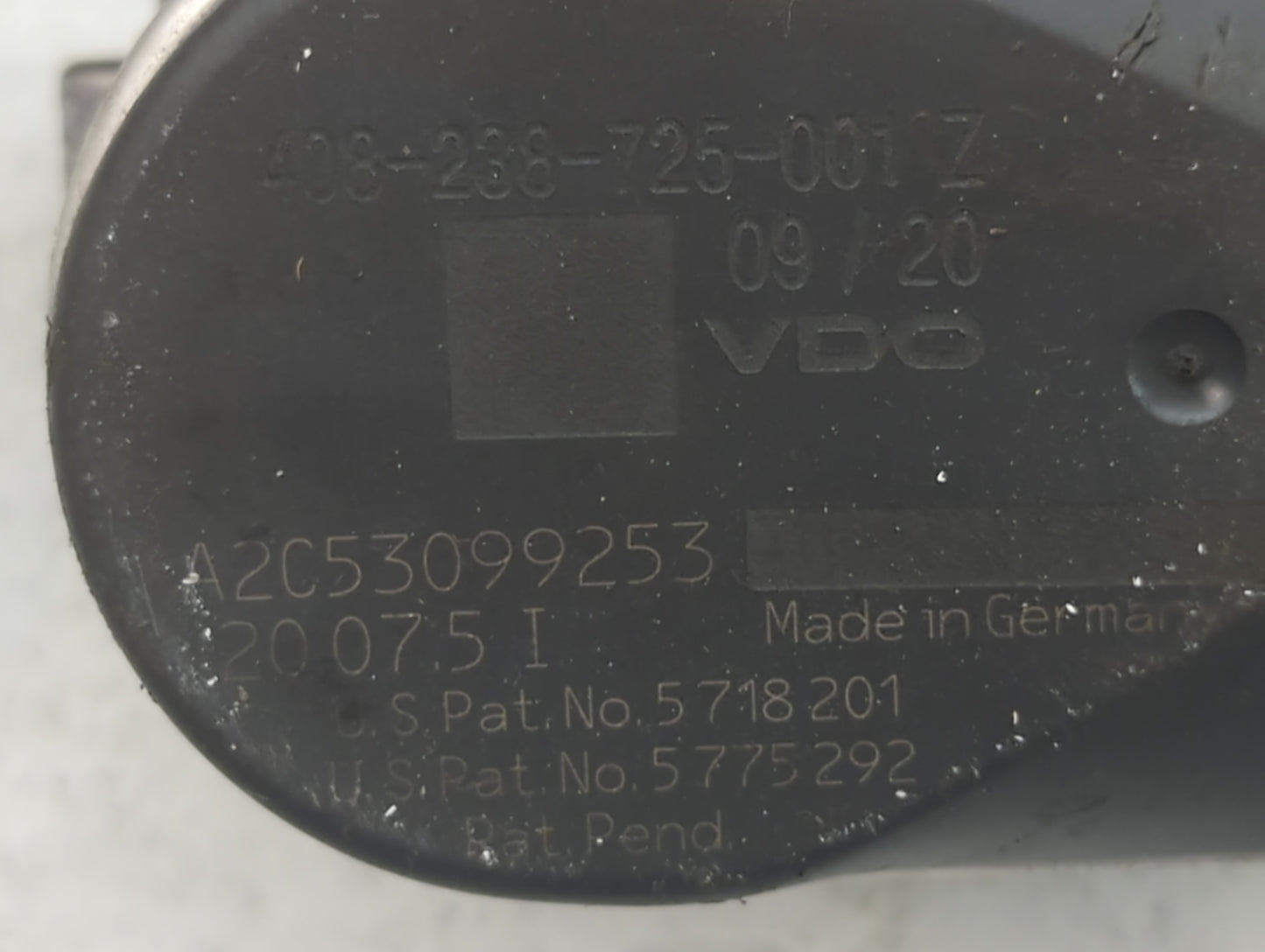 2008-2010 Chrysler Town & Country Throttle Body P/N:408-238-725-001 A2C53099253 Fits Fits 2006 2007 2008 2009 2010 2011 OEM Used Auto Parts - Oemusedautoparts1.com