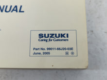 2006 Suzuki Grand Vitara Owners Manual Book Guide P/N:99011-66J20-03E OEM Used Auto Parts