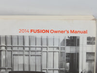 2014 Ford Fusion Owners Manual Book Guide P/N:EE5J19A321AA OEM Used Auto Parts - Oemusedautoparts1.com