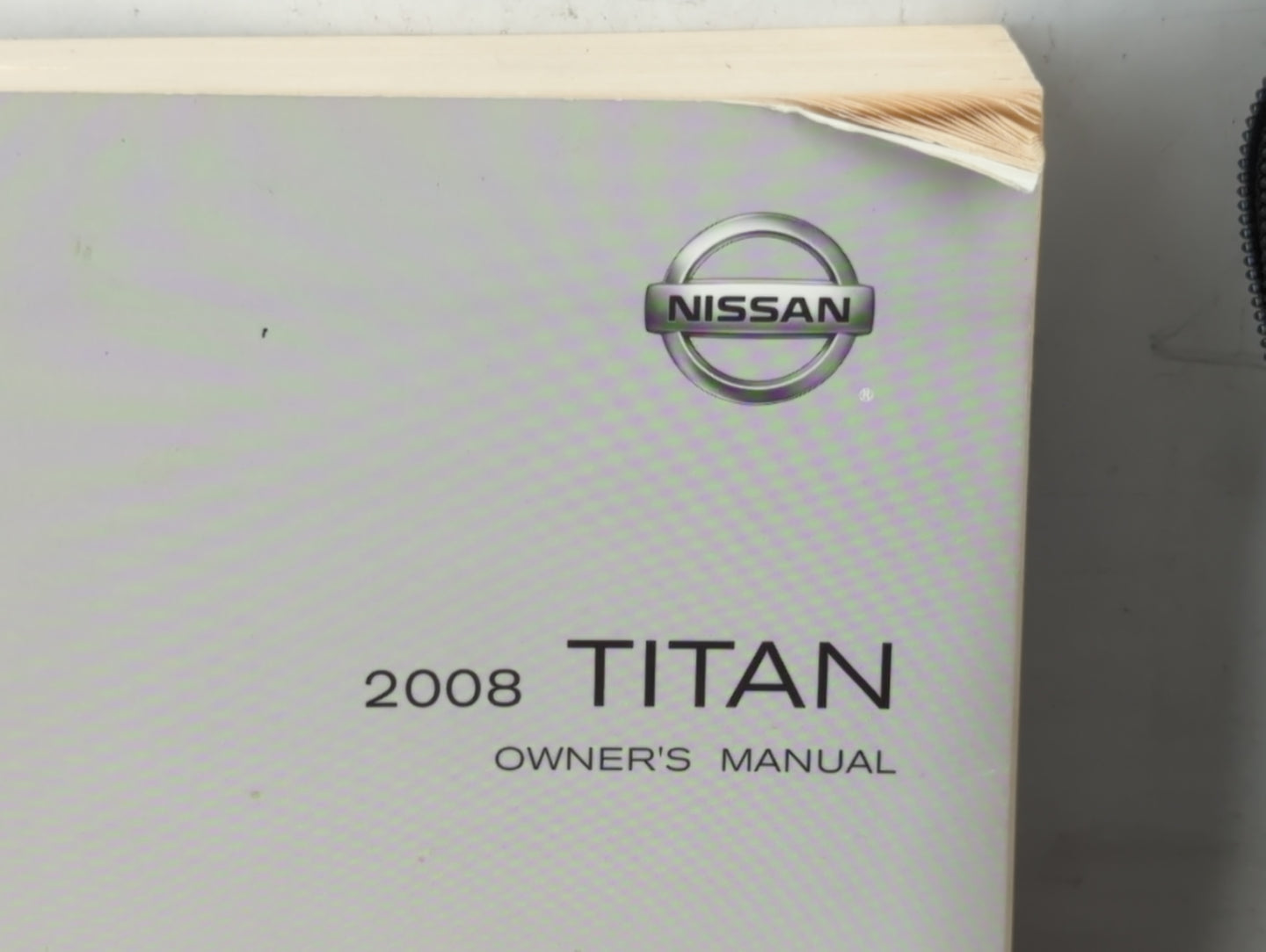2008 Nissan Titan Owners Manual Book Guide P/N:OM8E 0A60U1 OEM Used Auto Parts - Oemusedautoparts1.com